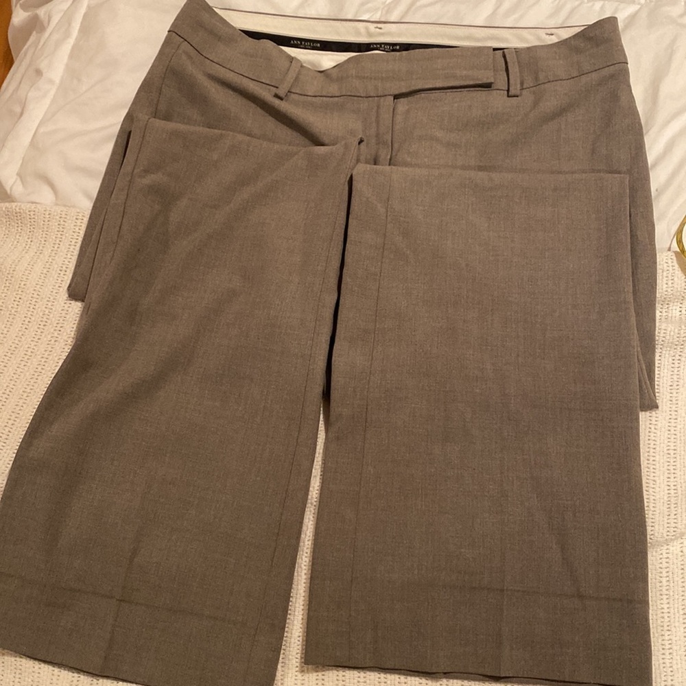 Long grayish khaki dress pants